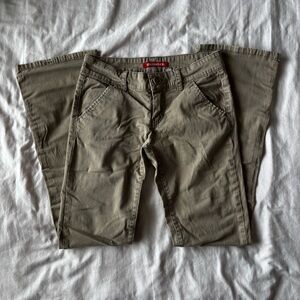 Y2K Low Rise Khaki Flare Jeans